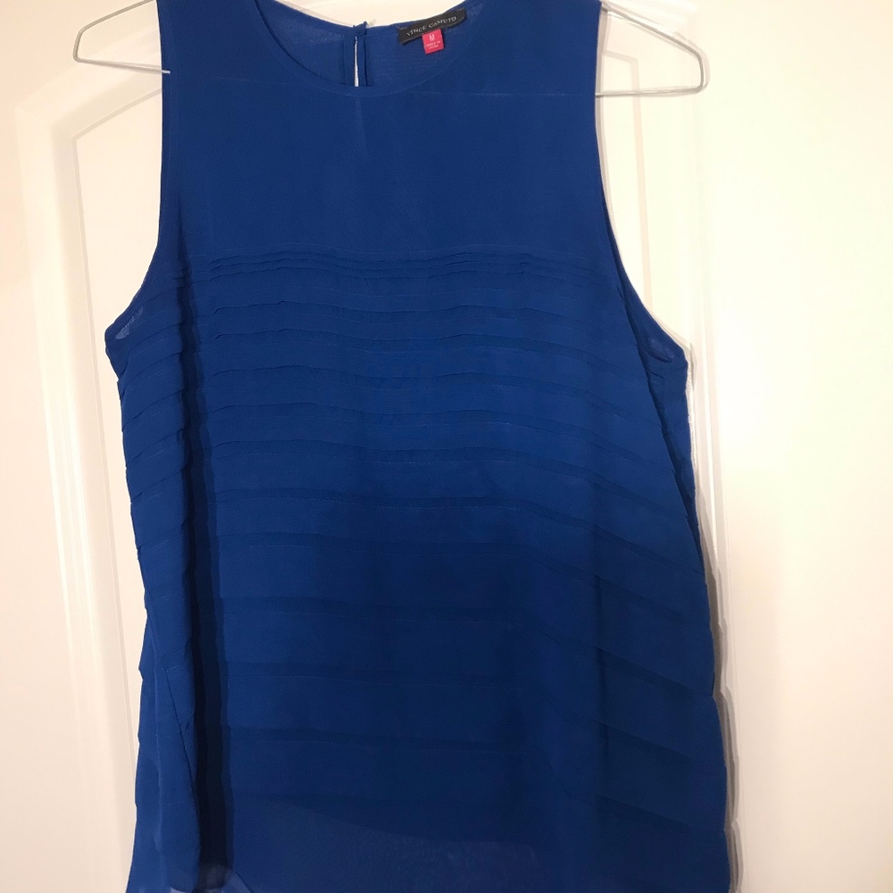 Vince Camuto Chiffon Sleeveless Blue | Size M